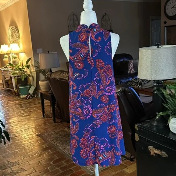 Everly Mock Neck Paisley Print Dress szM - Picture 6 of 11